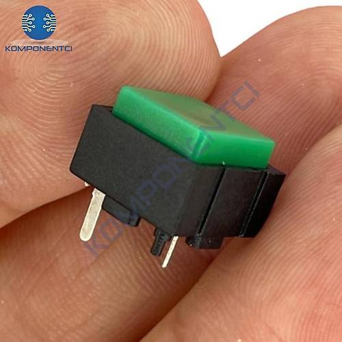 IC-204C Yaylı Kare Plastik Buton 12x12mm PBS-18B (Yeşil)