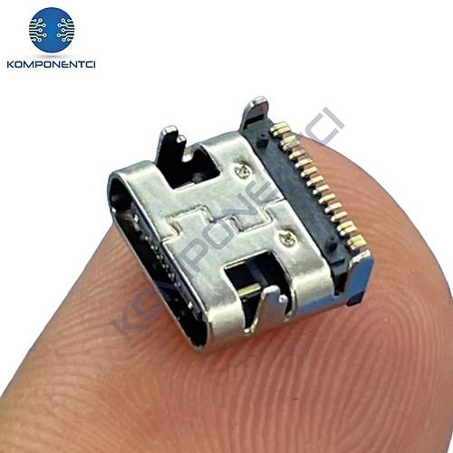 IC-266B-4 Dişi Type-C Soket USB-C Konnektör Şase 16 Pin