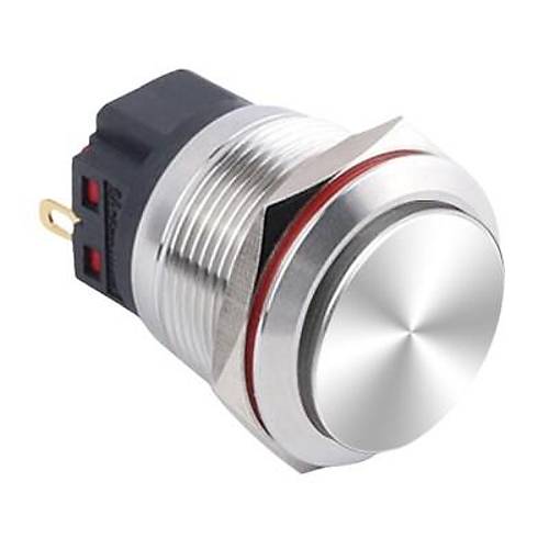 WD22B-G1 22mm Çıkık Yaylı Metal Buton