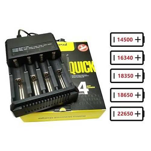 Li-ion USB 18650 3.7V Pil Şarj Aleti 4'lü