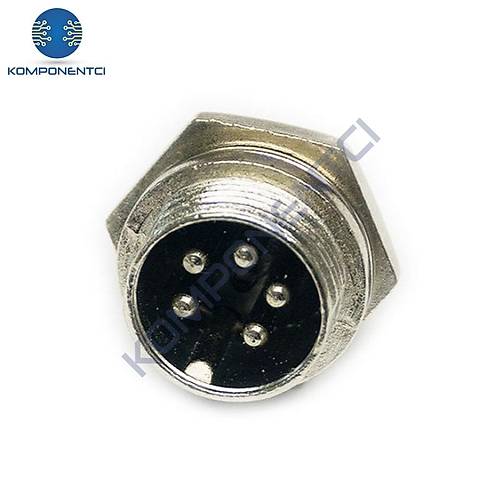 IC-261M 16mm Mayk Erkek Fiş Şase 5P Konnektör