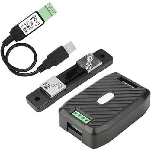 PZEM-017 0-300V 50A DC Güç İletişim Modülü + 50A Şönt + USB-RS485