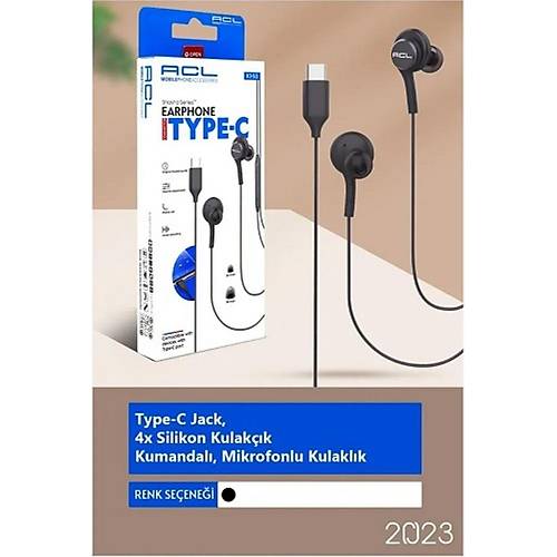 K1-53 Type-C Jack Mikrofonlu Kumandalı Kablolu Kulaklık