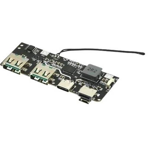 Çift USB 5V 22.5W Led'li Micro Type-C Powerbank Modülü