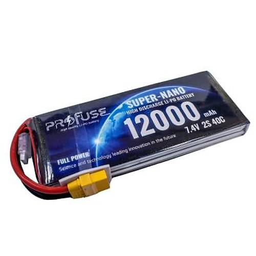 7.4V 2S 12000mAh 40C Lipo Batarya