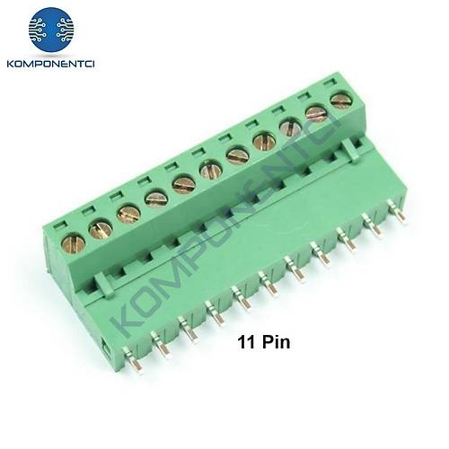 11 Pin 5.08mm Geçmeli 180C Takım Klemens