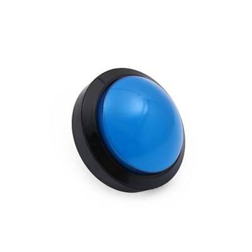 100mm 12V Işıklı Oyun Makinesi Butonu - Mavi