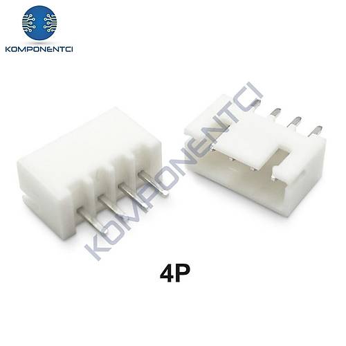 4 Pin JST-XH 2.54 Düz Tunik Konnektör Erkek