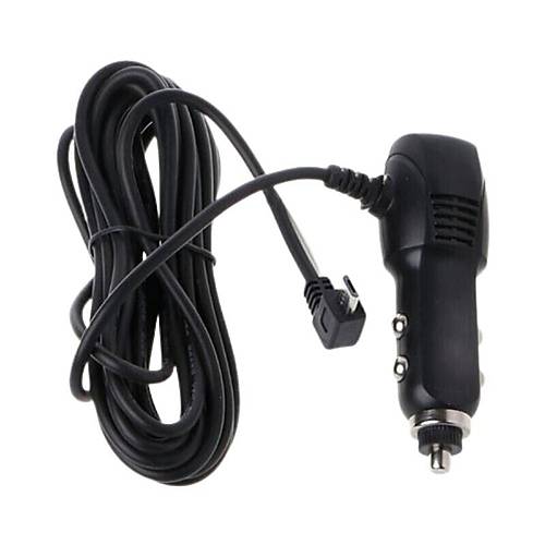 5V 2,4A Çift USB Araç Çakmaklık Şarj Cihazı 90C Micro USB Çıkışlı - 3,5m Kablo