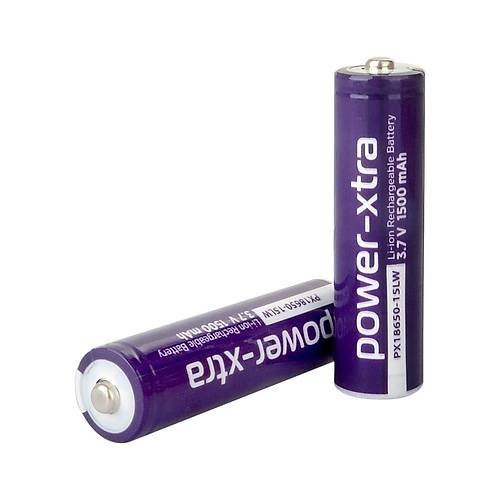 Power-Xtra PX18650-15LW - 3.7V 1500mAh Li-ion Şarjlı Pil (Başlı - 0.5C)