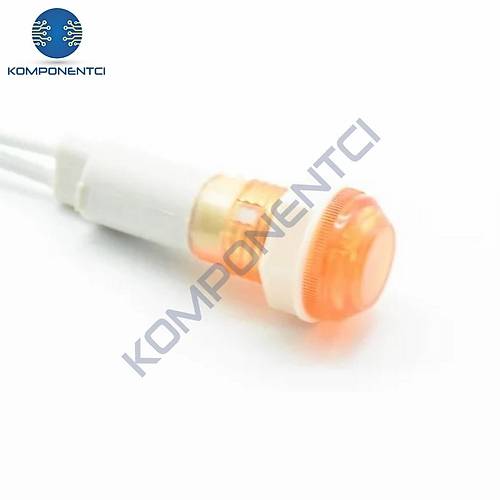 IC-227 10mm Sinyal Lambası Plastik Kablolu 24V Sarı