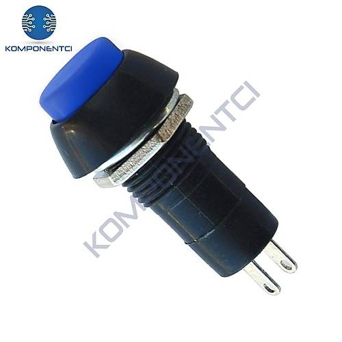 IC-186 Buton Plastik (PBS11B) Yaylı 12mm Mavi