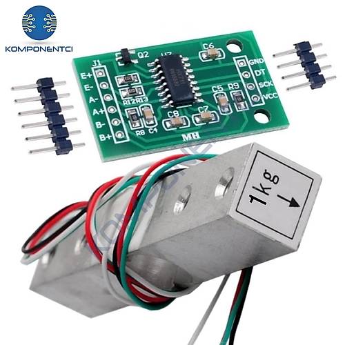 1kg Yük Hücresi + HX711 Modül Ağırlık Ölçüm Seti