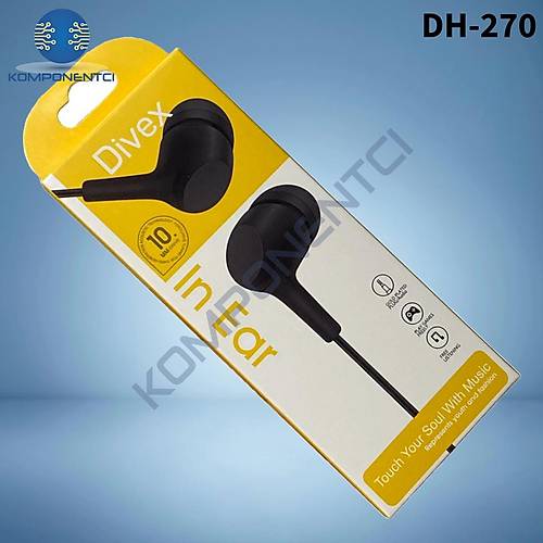 Divex Aux Stereo Kulakiçi Kulaklık Siyah DH-270