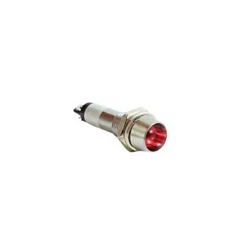 8mm 24V Metal Sinyal Lambası - Kırmızı