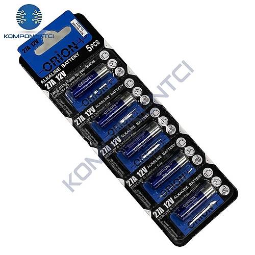 Orion 27A 12V Alkalin Pil 5'li Paket