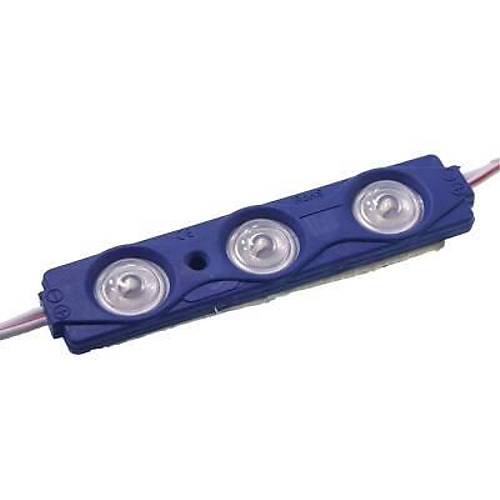 3'lü Mercekli Modül Led - Mavi 12V 1.5W