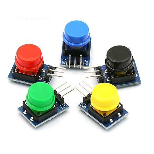 12x12mm Push Buton Switch Modül Siyah Kapak 1 Adet
