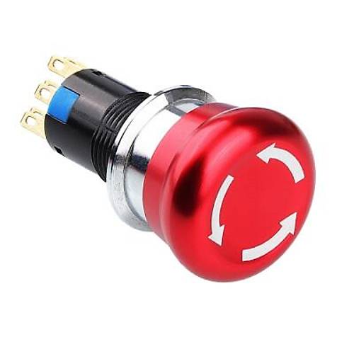 WD16M-Q1 16mm Metal Acil Stop Butonu 2NO+2NC