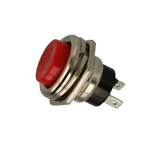 PBS26 16mm Push Buton - Kırmızı