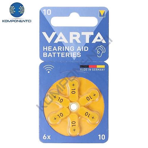 Varta 10 No Kulaklık ve İşitme Cihazları Pili 6'lı Paket