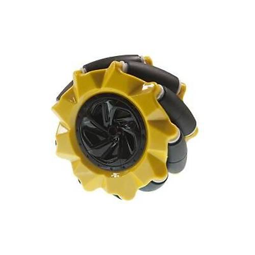80mm Sarı Omni Mecanum Tekerlek - Sol