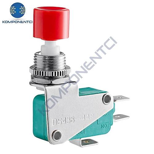IC-176E Micro Switch Kırmızı Butonlu Ø12mm