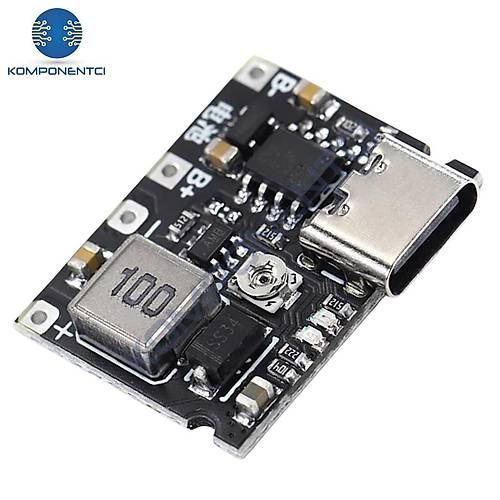 TP4056 Type-C Li-ion 18650 Pil Şarj Devresi DC-DC Voltaj Yükselticili