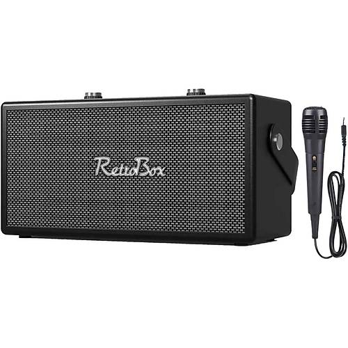 ACS-19 20W Gücünde 2x3'' İnç Hoparlörlü Mikrofonlu Retro Müzik Kutusu
