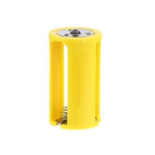 3'lü AA Pil Yuvası - 1.5V Paralel D-Tip Pil Dönüştürücü Sarı