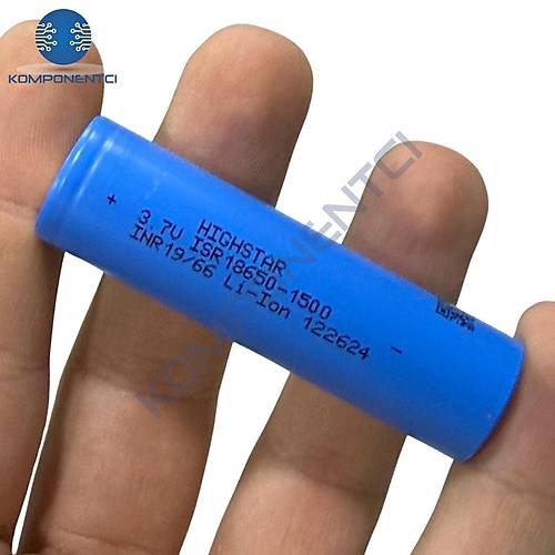 Highstar 18650 3.7V 1500 mAh Li-ion Şarj Edilebilir Pil
