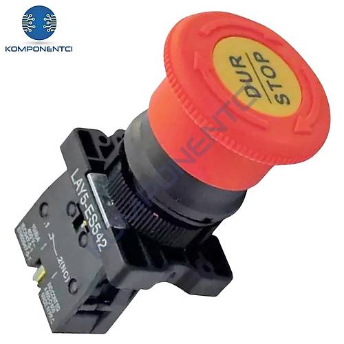 LAY5-ES542 22mm Acil-Stop Butonu Bas-Çevir 40mm