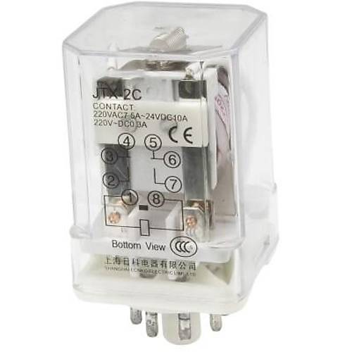 JTX-2C DC 24V 8 Pin 2NO + 2NC Elektromanyetik Röle