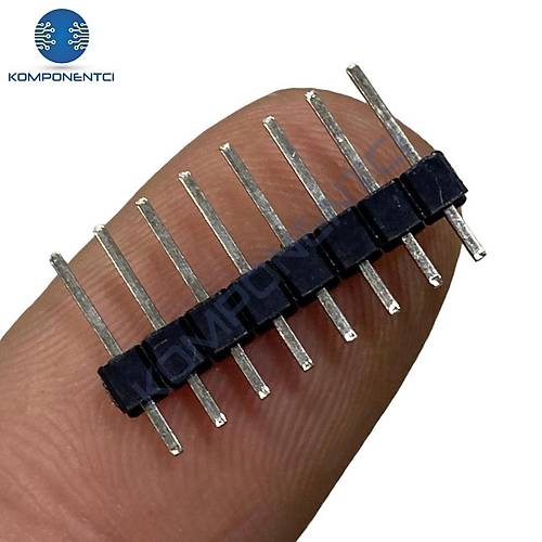 Erkek Pin Header 8 Pin 12mm 2.54mm 1x8 180° Tek Sıra