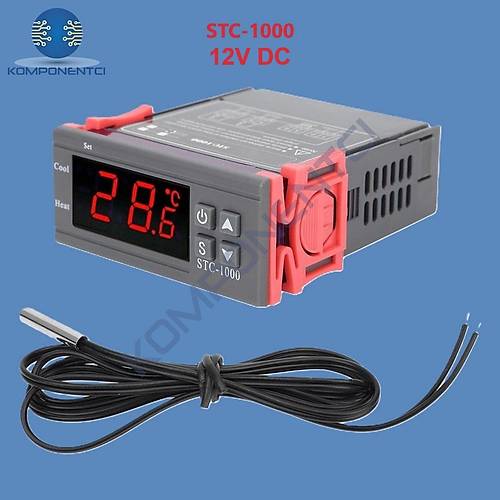 STC-1000 12V DC LCD Ekranlı Problu Termostat Dijital Sıcaklık Kontrol Cihazı
