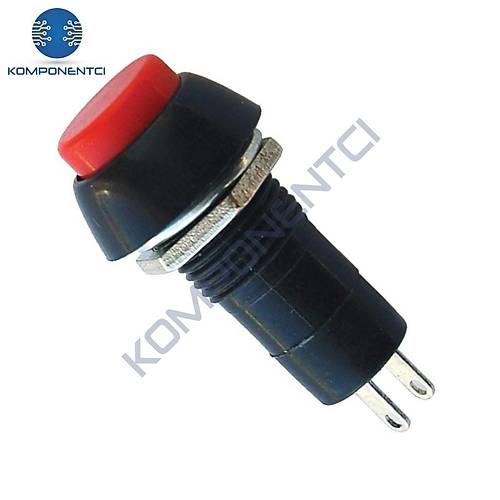 IC-186 Buton Plastik (PBS11B) Yaylı 12mm Kırmızı