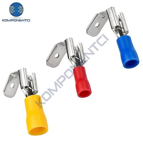 Gwest Erkek/Dişi Geri Dönüşlü Terminal GFDEG-5866 4.00-6.00mm Sarı 100 Adet