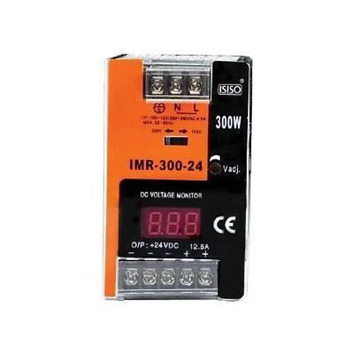 IMR-300-48 - 300W 48VDC 6.25A Mini Göstergeli Raya Montajlı Güç Kaynağı