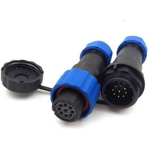 SD16 9 Pin 16mm Su Geçirmez Konnektör Takımı