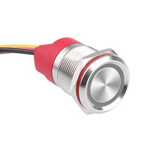WD19T-P2-E 19mm Dokunmatik Touch Metal Buton - Beyaz