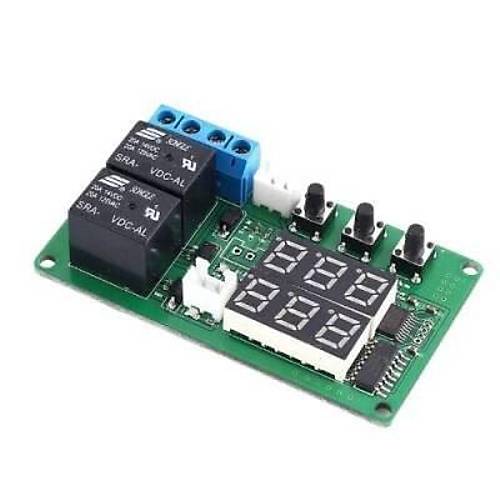 5V 2 Kanal Röle Çıkışlı Dijital Termostat - Kırmızı/Mavi