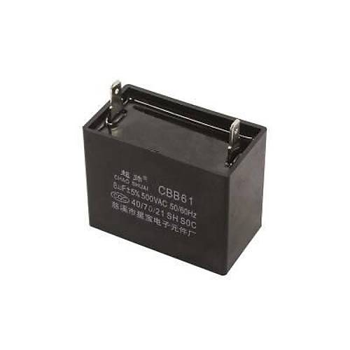 CBB61 8uF 500VAC Kutulu Kondansatör