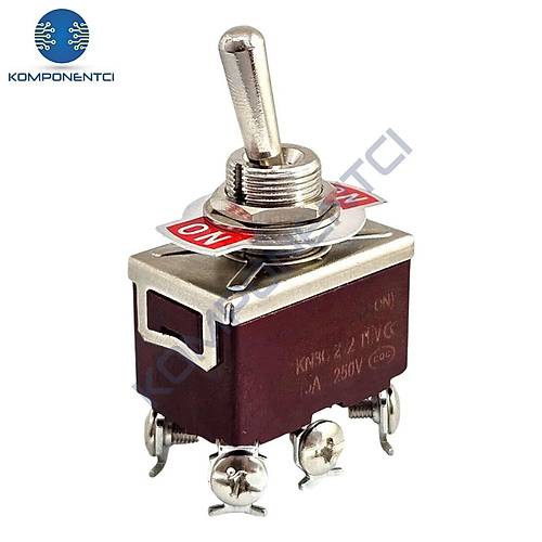 IC-158A Toggle Switch Off-Mom 15A 6P Ø12mm KN3C-212