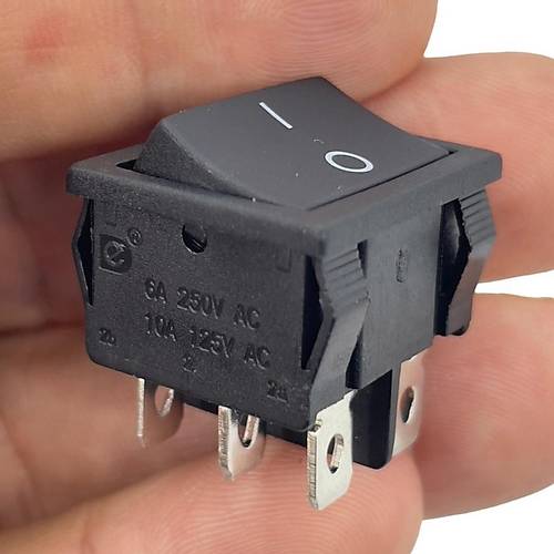 IC-129 Orta Boy Işıksız Anahtar On-On 6P Siyah