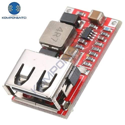 6-24V Giriş - 5V 3A Çıkış DC-DC USB Gerilim Azaltıcı Modül %97.5 Verimlilik