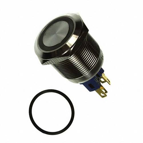 E-Switch PV7F2T0SS-335 19mm Paslanmaz Çelik Metal Buton