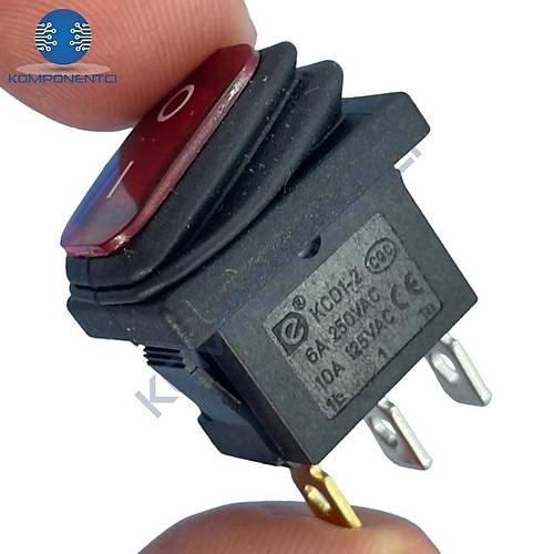 IC-118W Mini Işıklı Körüklü Anahtar 3P