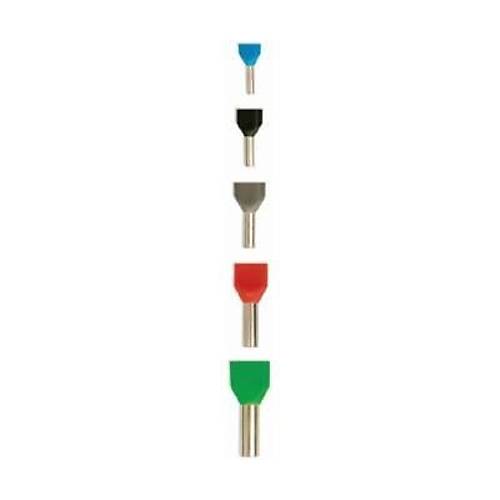 TE2510 8 mm Gri İzoleli Çift Girişli Yüksük - 10 Adet