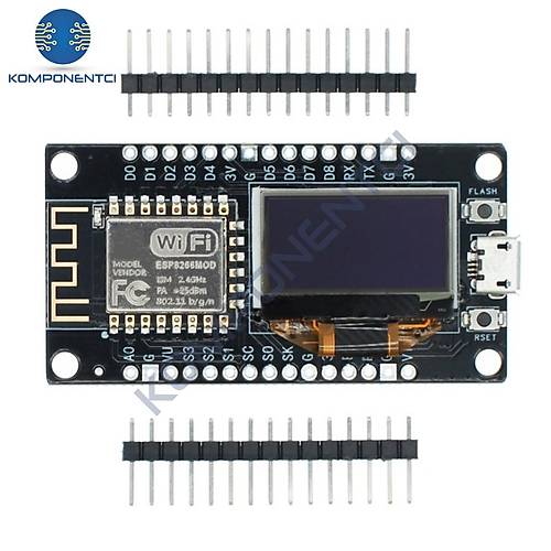 NodeMCU ESP8266 0.96 Inch OLED Wifi Geliştirme Kartı Micro USB