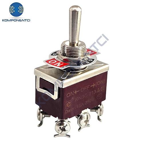 IC-160 Toggle Switch Mom-Off-Mom Ø12mm 6P KN3C-223